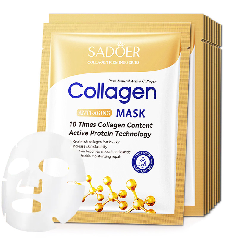 Sheet Mask Collagen - Mascarilla Facial de colágeno antiarrugas, mascarilla
