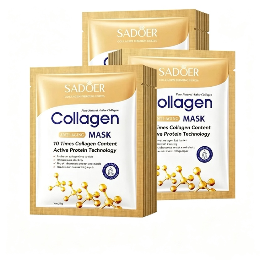 Sheet Mask Collagen - Mascarilla Facial Coreana de Colágeno, 5/10/20/30