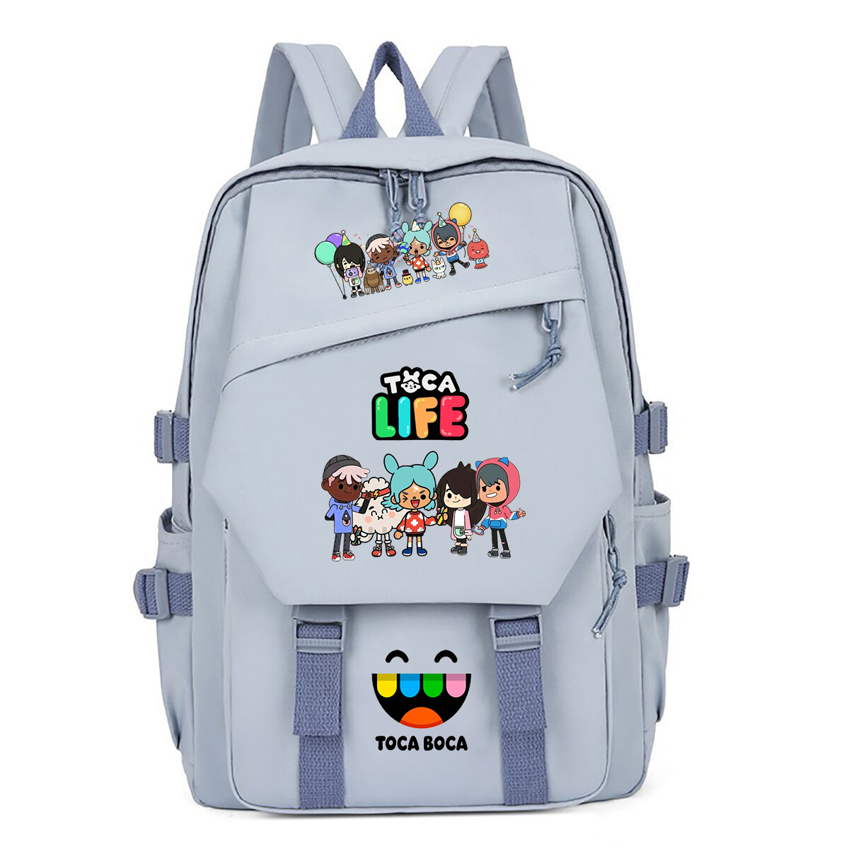 Korean Lifestyle Student - Mochila con estampado Toca Life World,