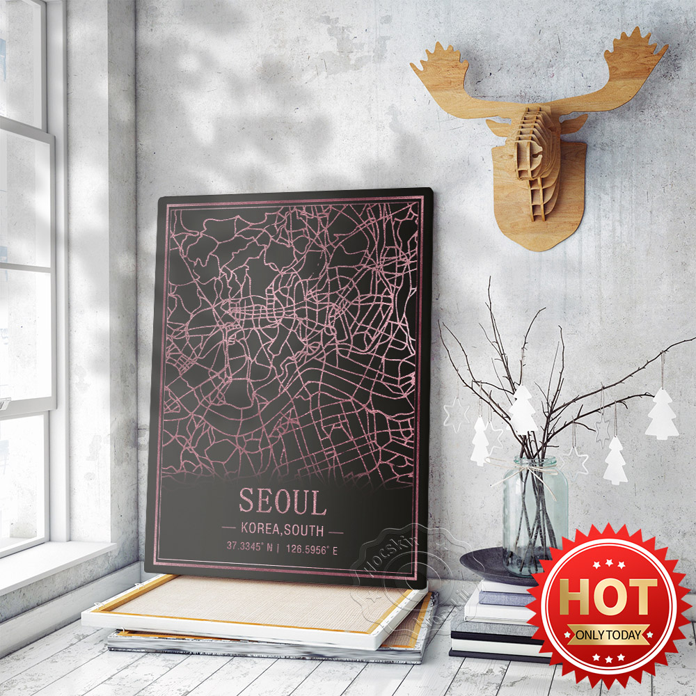 South Korea Lifestyle - Póster artístico de mapa del sur