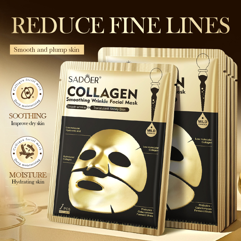 SADOER-mascarillas faciales de - Sheet Mask Collagen reseña y precio