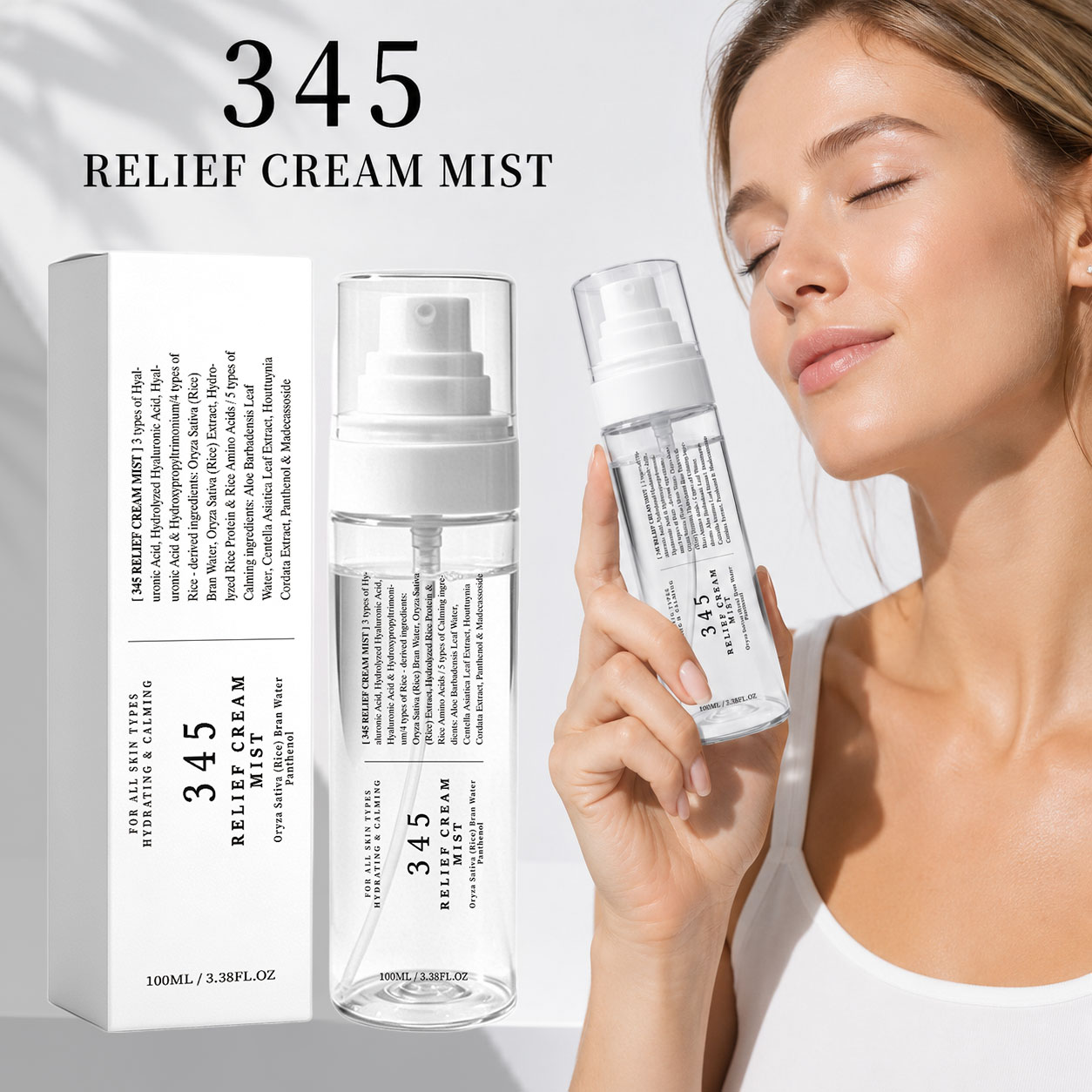 Crema en Spray 345 Relief, Cui - Korean Skincare Routine reseña y precio