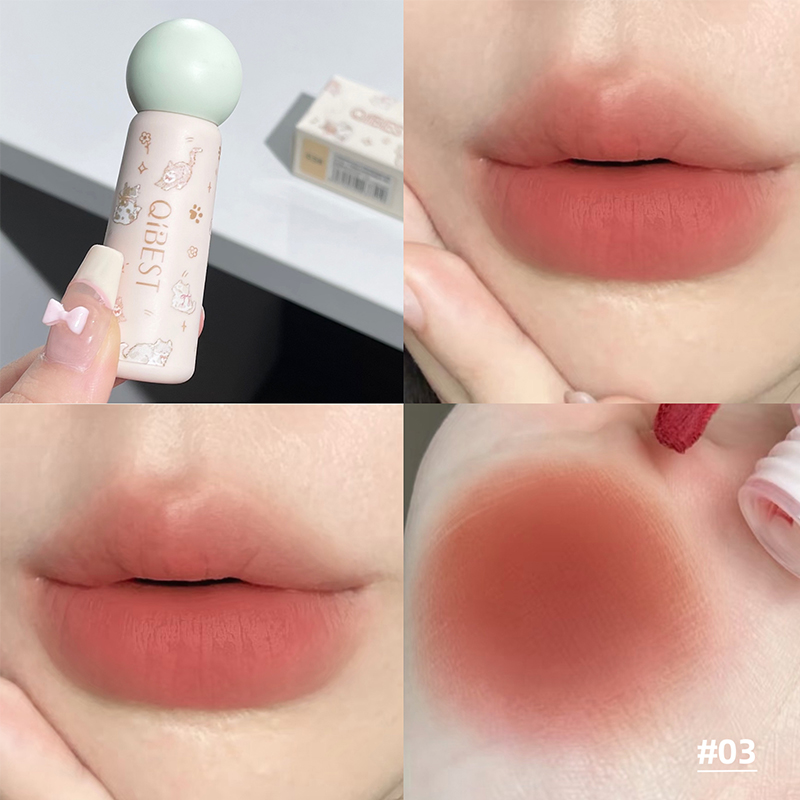 QIBEST-pintalabios líquido ant - Lip Tint Korean reseña y precio