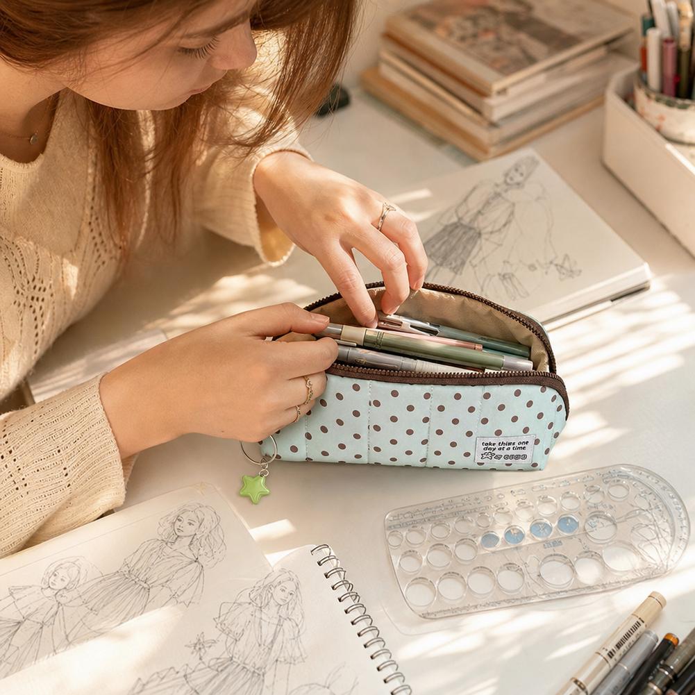 Estuche para bolígrafos de gra - Korean Lifestyle Student reseña y precio