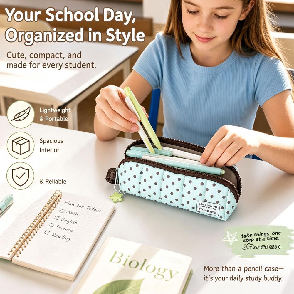 Estuche para bolígrafos de gra - Korean Lifestyle Student reseña y precio